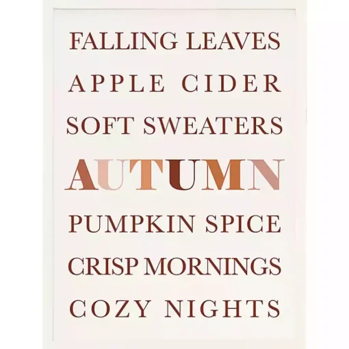 Fall Essentials Framed Wall Plaque