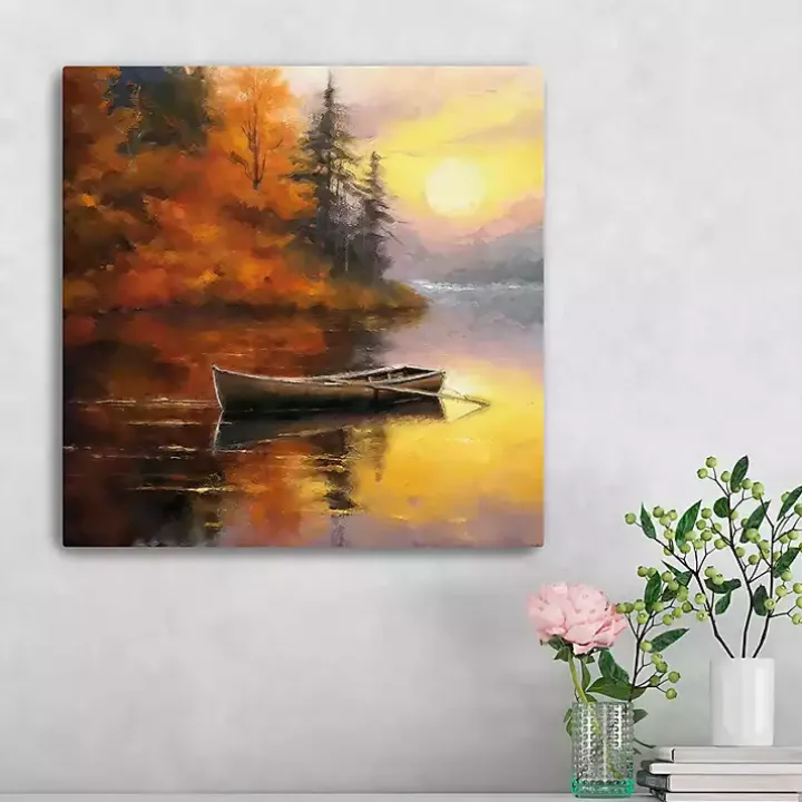 Fall Sunset Canvas Art Print, 20x20 in.