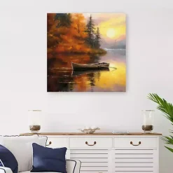 Fall Sunset Canvas Art Print, 30x30 in.