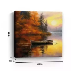Fall Sunset Canvas Art Print, 40x40 in.