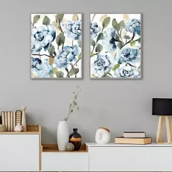 Farmhouse Peonies Framed Canvas Prints, Set of 2