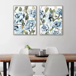 Farmhouse Peonies Framed Canvas Prints, Set of 2