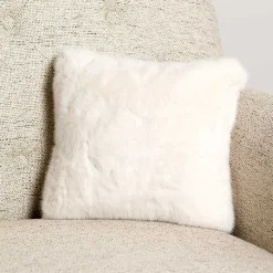 Faux Fur Monogram K Pillow
