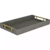 Faux Leather Gray Tray