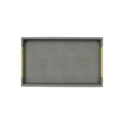 Faux Leather Gray Tray