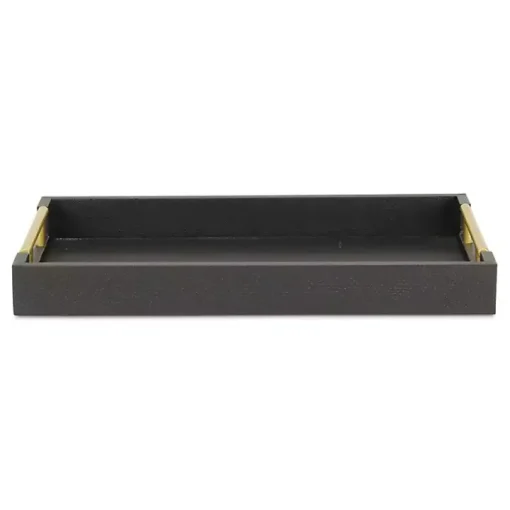 Faux Leather Snakeskin Black Tray
