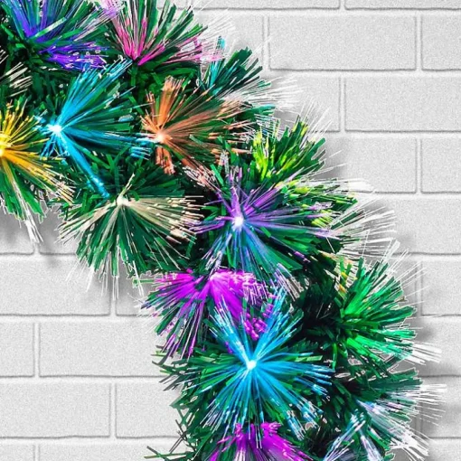 Fiber Optic Color Changing Christmas Wreath