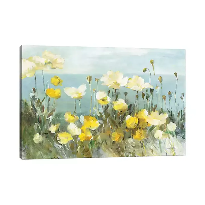 Field of Yellow Poppies Canvas Art Print