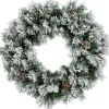 Flocked Angel Pine Wreath