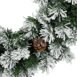 Flocked Angel Pine Wreath
