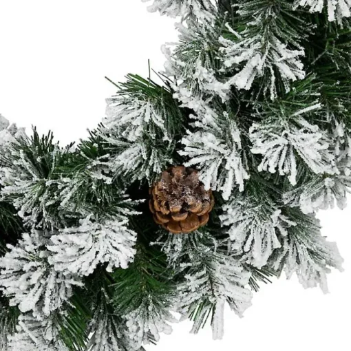Flocked Angel Pine Wreath