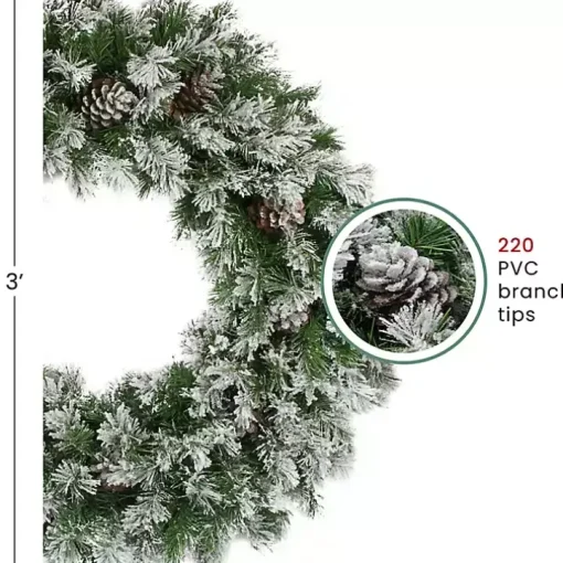 Flocked Angel Pine Wreath
