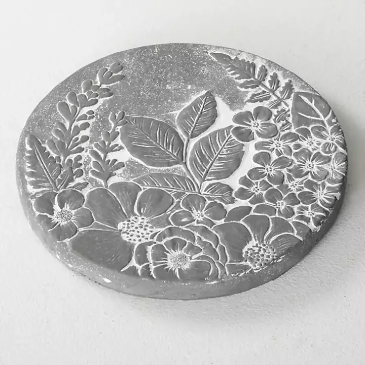 Floral Cement Stepping Stone