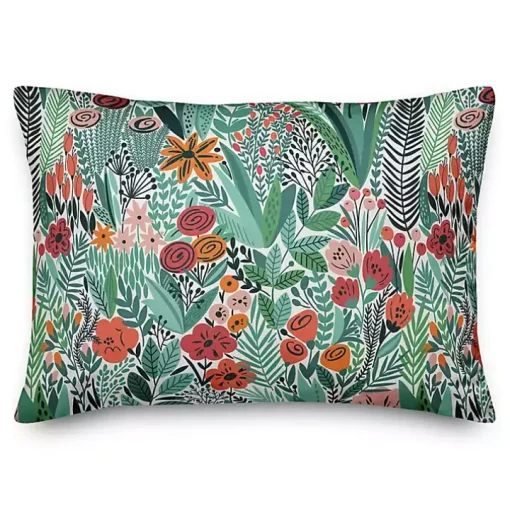 Floral Forest Outdoor Accent Pillow