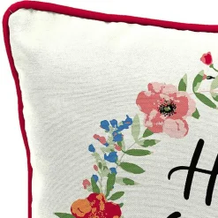 Floral Home Sweet Home Outdoor Pillow