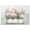 Floral Mason Jars Canvas Art Print