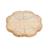 Floral Wood Lazy Susan Cake Stand