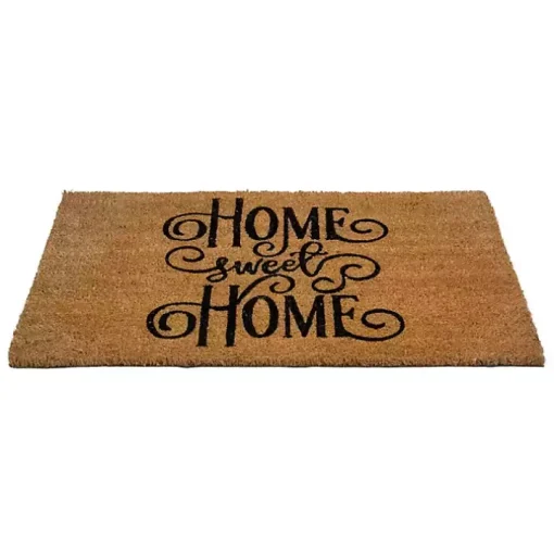 Flourish Script Home Sweet Home Coir Doormat