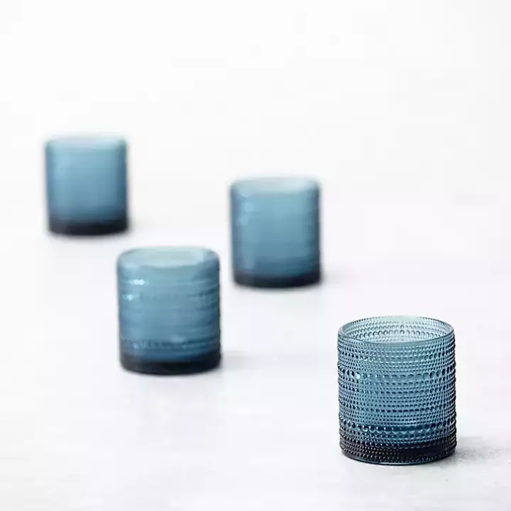 Fortessa Blue Jupiter Short Glasses, Set of 6