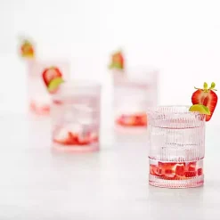 Fortessa Pink NoHo Tall Glasses, Set of 4