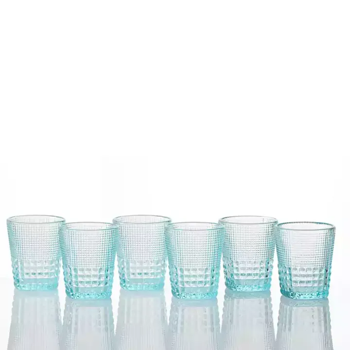 Fortessa Pool Blue Malcolm Short Glasses, Set of 6