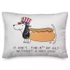 Fourth of July Hot Dog Indoor/Outdoor Pillow