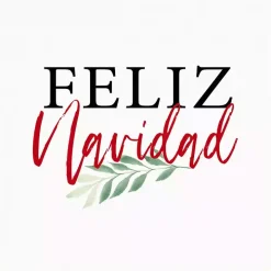 Framed Feliz Navidad Christmas Canvas Art Print