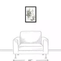 Framed Joy to the World Christmas Canvas Art Print