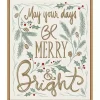Framed Merry and Bright Christmas Canvas Art Print