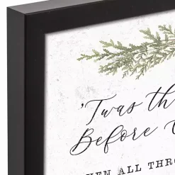 Framed Night Before Christmas Canvas Wall Plaque