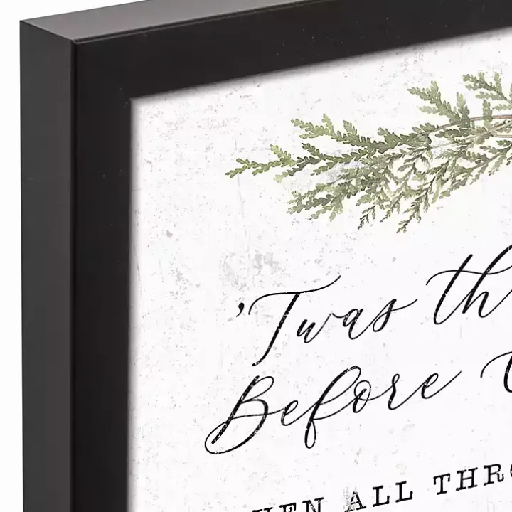 Framed Night Before Christmas Canvas Wall Plaque