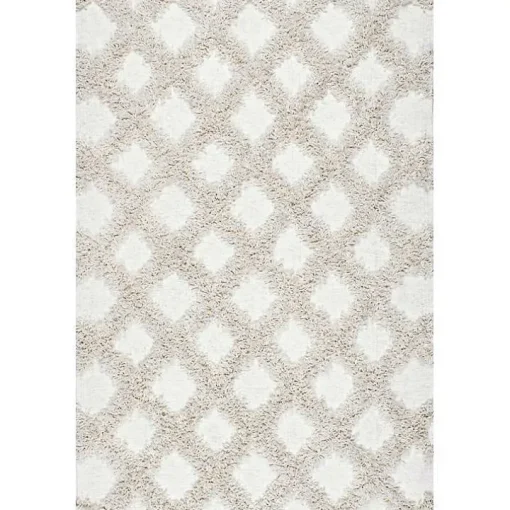 Francis Diamond Shaggy Area Rug, 4x6