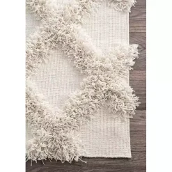 Francis Diamond Shaggy Area Rug, 4x6