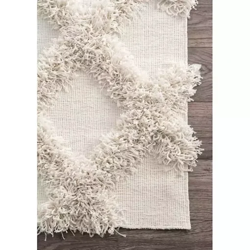 Francis Diamond Shaggy Area Rug, 4x6