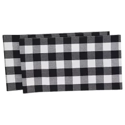 Franklin Black Gingham Table Runner