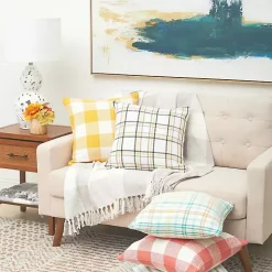 Franklin Light Gray Buffalo Check Throw