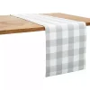 Franklin Slate Gingham Table Runner