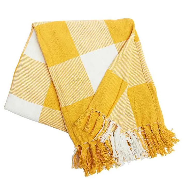 Franklin Yellow Buffalo Check Throw