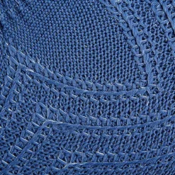 French Blue Woven Round Placemats, Set of 6