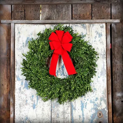 Fresh Cut Boxwood Blue Ridge Mountain Wreath