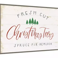 Fresh Cut Trees Framed Canvas Print