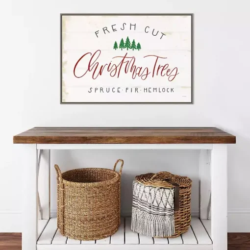 Fresh Cut Trees Framed Canvas Print