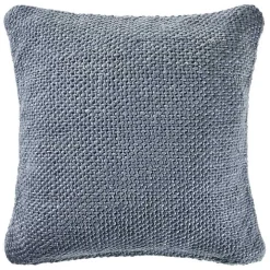 Frost Blue Woven Accent Pillow