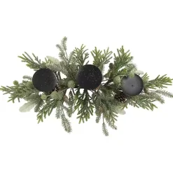 Frosted Evergreen Pine Candle Centerpiece