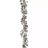 Frosted Grape Leaf and Berry Christmas Garland