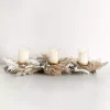 Frosted Pampas and Berries Candle Centerpiece