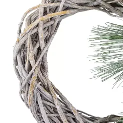 Frosted Pine and Foliage Twig Wreath