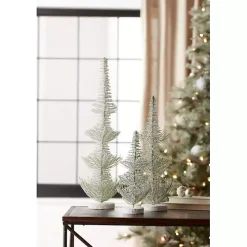 Frosted Pine Christmas Trees, Set of 3