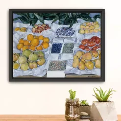 Fruit Displayed on Stand Canvas Print, 26x20 in.