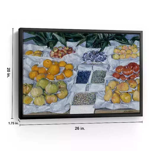 Fruit Displayed on Stand Canvas Print, 26x20 in.